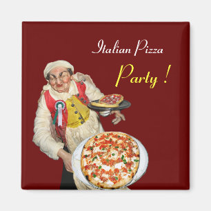 Imã PIZZA ITALIANA, vermelha