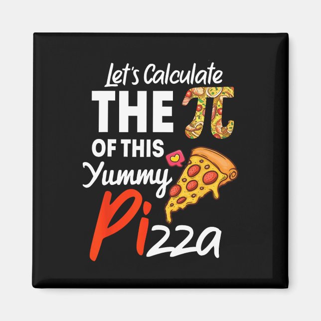 Imã Pizza Nacional Pi Day Pun Engraçado Professor De M (Frente)