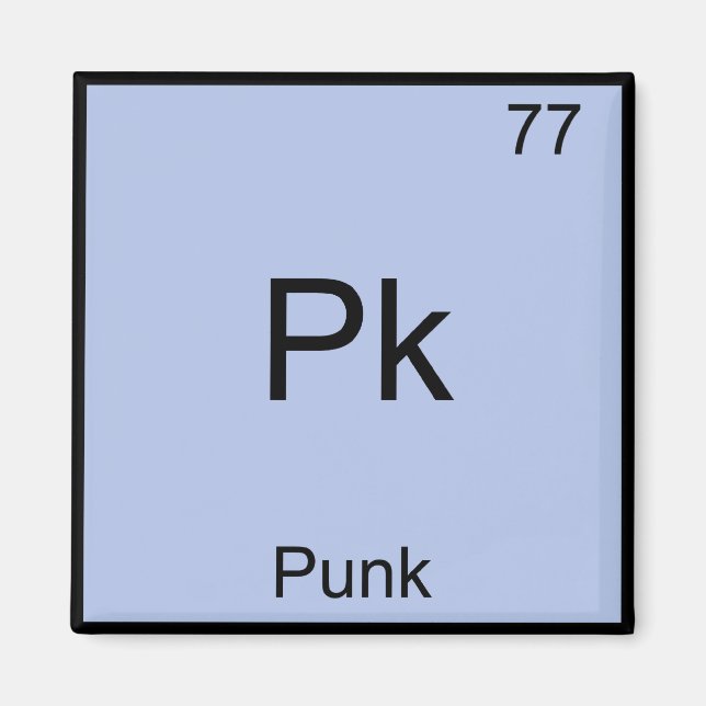 Imã Pk - Símbolo de Elemento Químico Engraçado Punk T- (Frente)