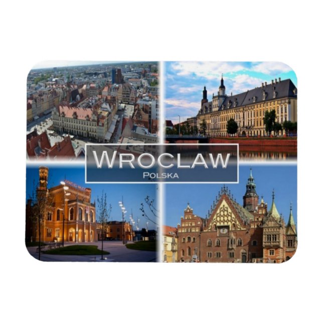 Ímã PL Polônia Polska - Wroclaw - (Horizontal)