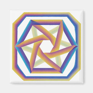 Imã Placa 64 e Hexagramas Pequenos Magnetos