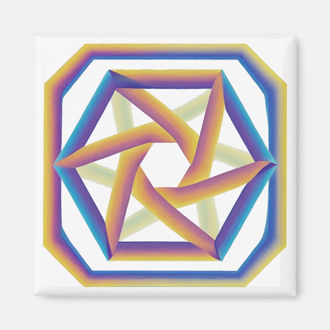 Imã Placa 64 e Hexagramas Pequenos Magnetos (Frente)