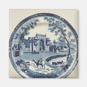 Imã Placa azul e branca de Spode, c.1815