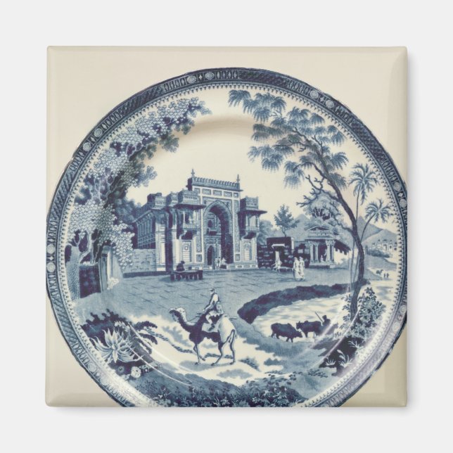 Imã Placa azul esplena e branca, c.1815 (Frente)