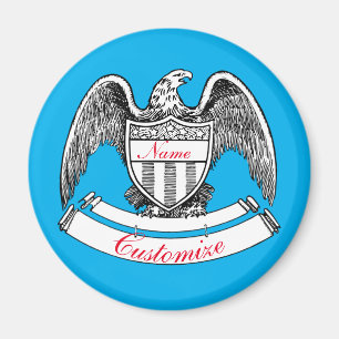 Imã Placa de Águia Patriótica VintageThunder_Cove