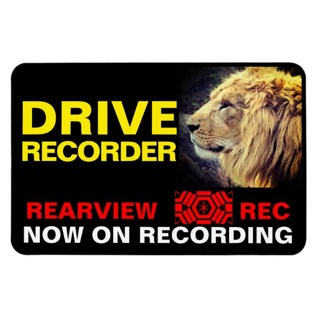 Ímã Placa de Aviso do GRABADOR DE CONDUÇÃO (LION) (Horizontal)