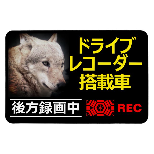 Ímã Placa de aviso do GRAVADOR da UNIDADE (WOLF) (Horizontal)