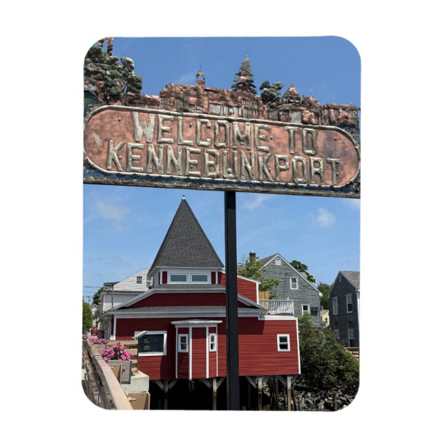 Ímã Placa de boas-vindas a Kennebunkport (Vertical)