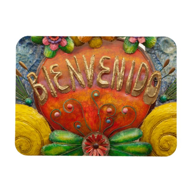 Ímã Placa de boas-vindas em espanhol, México (Horizontal)