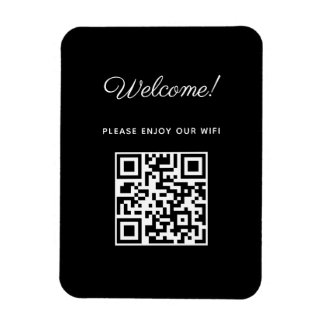 Ímã Placa de Boas-Vindas WIFI com Código QR 