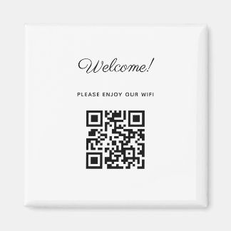Imã Placa de Boas-Vindas WIFI com Código QR