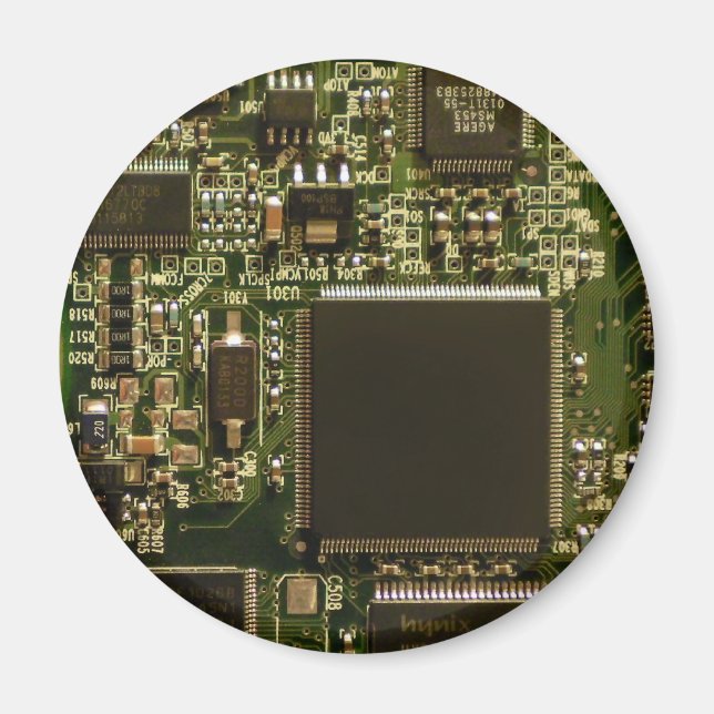 Imã Placa de Circuito Verde Macro | Foto de PCB (Frente)