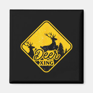 Imã Placa de Cruzamento de Veados Natal Xing Rena Dive