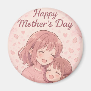 Imã Placa de Dia de as mães de cor favorita da mãe