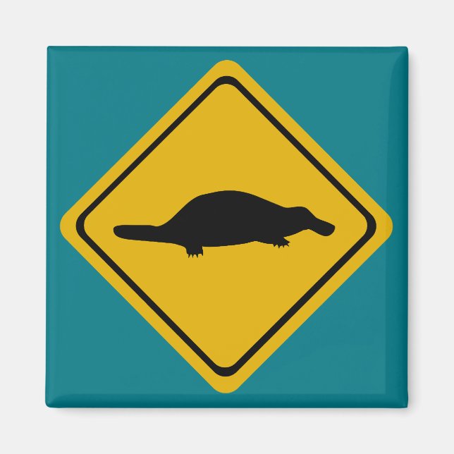 Imã placa de estrada de platypus (Frente)