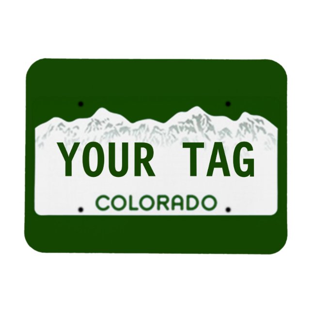 Ímã Placa de Licença do Colorado Personalizada (Horizontal)