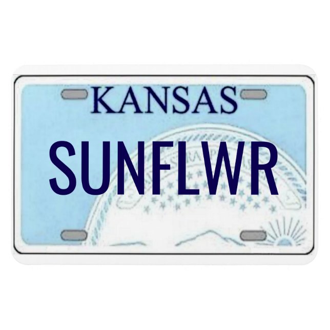 Ímã Placa de Licença do Kansas flexível (Horizontal)
