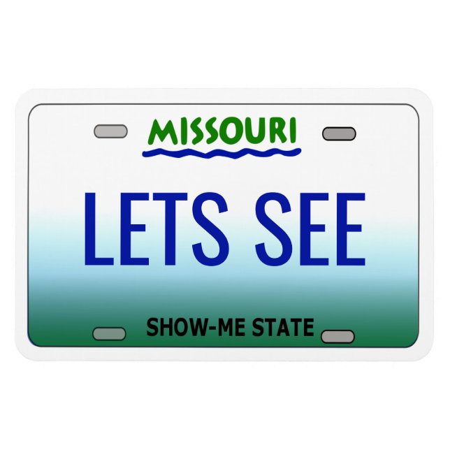 Ímã Placa de Licença do Missouri flexível (Horizontal)