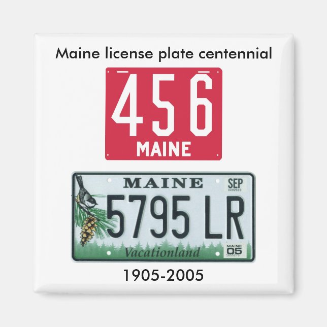 Imã Placa de Maine centenário (Frente)