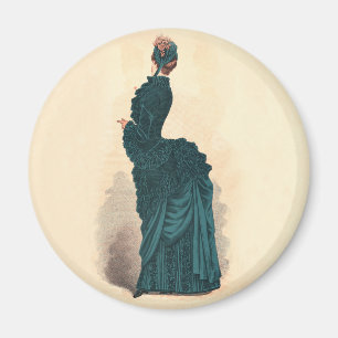 Imã Placa de Moda Vitoriana Antiga: Vestido com Arrast