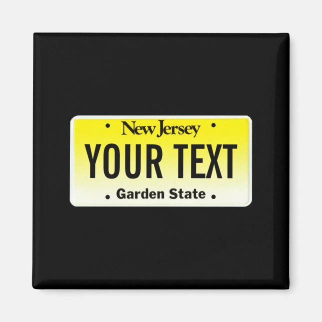 Imã Placa de New Jersey (Frente)