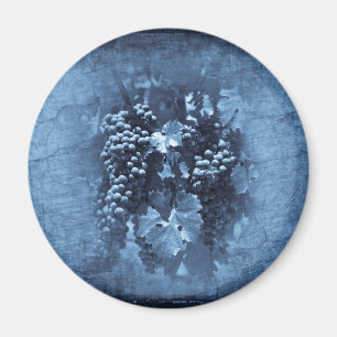 Imã Placa de Uvas Azuis Vintage