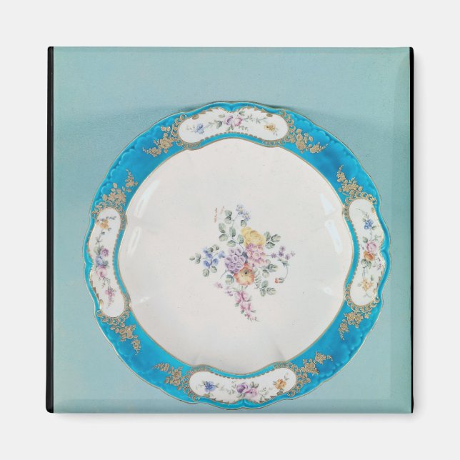 Imã Placa decorada com padrão floral, Sevres (Frente)