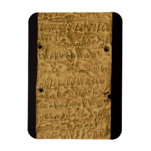 Ímã Placa Dourado com inscrição do Phoenician, do