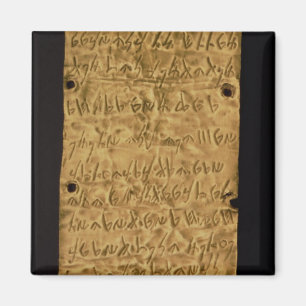 Imã Placa Dourado com inscrição do Phoenician, do