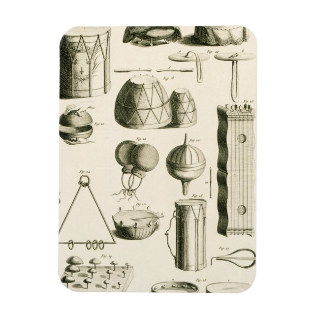 Ímã Placa II: Instrumento de percussão antigo e modern (Vertical)
