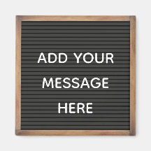 Placa Letterboard Preta no Magnético de Mensagens 