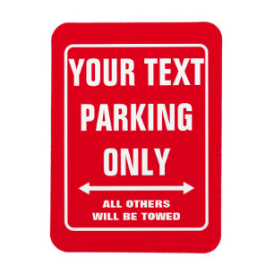 Ímã Placa personalizada de ESTACIONAMENTO APENAS diver