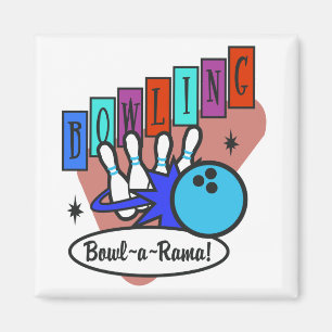 Imã placa retro bowl-a-rama