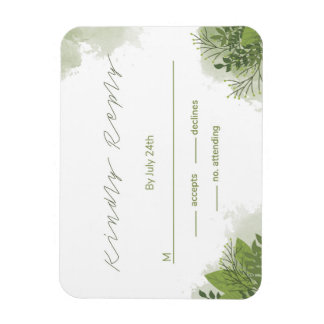 Ímã Placa RSVP Floral Verde