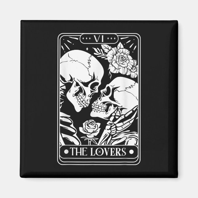 Imã Placa Tarot O Hallow Do Gótico De Esqueleto De Vin (Frente)