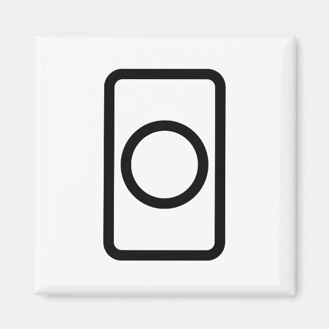 Imã Placa Zener | Círculo oco (Frente)