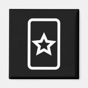 Imã Placa Zener   Estrela oca 5 Pontilhada