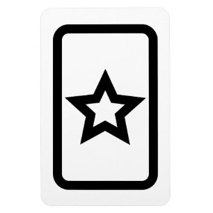 Ímã Placa Zener   Estrela oca 5 Pontilhada