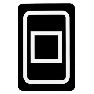 Ímã Placa Zener   Quadrado oco