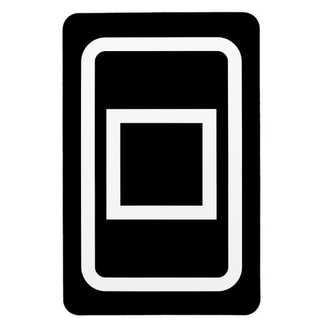 Ímã Placa Zener | Quadrado oco (Vertical)