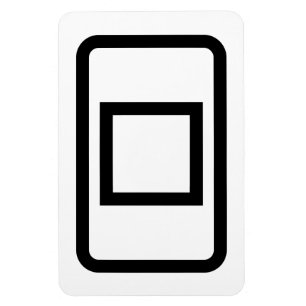 Ímã Placa Zener   Quadrado oco