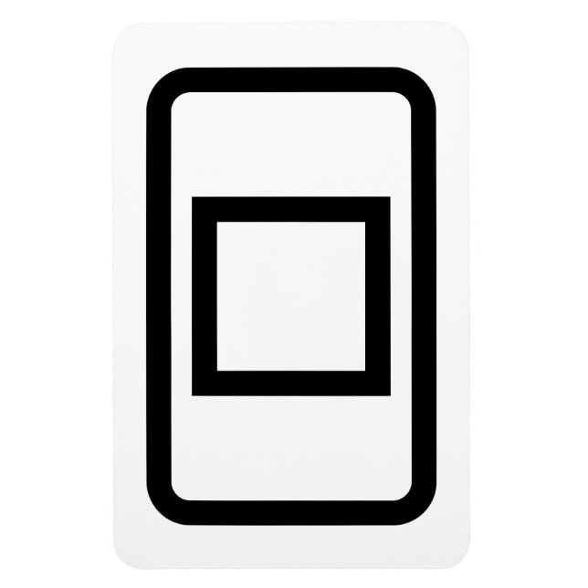 Ímã Placa Zener | Quadrado oco (Vertical)