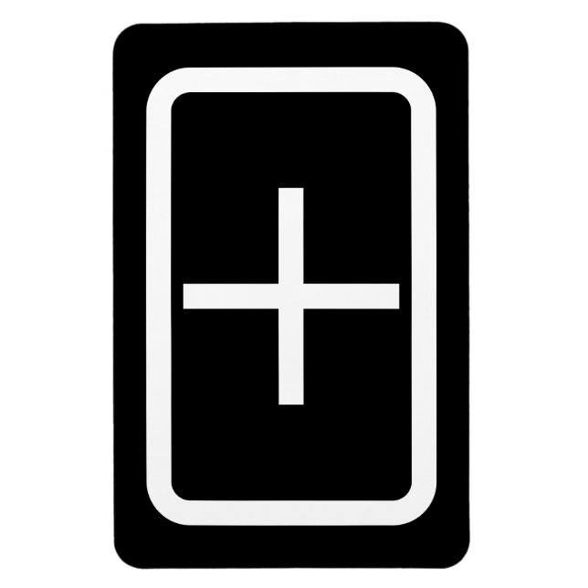 Ímã Placa Zener | Sinal de adição (Vertical)