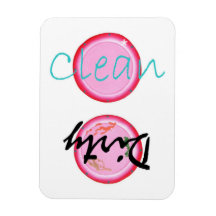 Placas de lavar louça, limpas e sujas