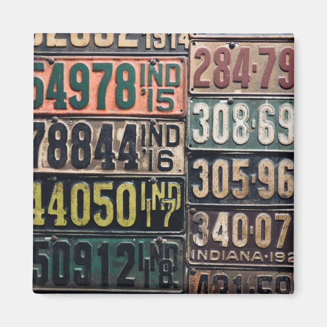 Imã Placas de Licença Vintage (Frente)