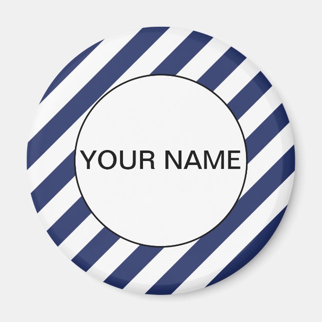 Imã Placas de Modelo de nome com distribuição azul (Frente)