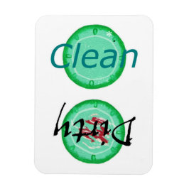 Ímã Placas Verdes Sujas E Limpas Para Máquinas De Lava