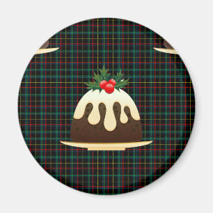 Imã plaid christmas puddings