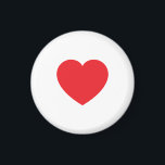 Imã Plain Modern White Red Love Heart Graphic<br><div class="desc">Plain Minimalist Modern Designs. They're all simple,  attractive,  unique.</div>