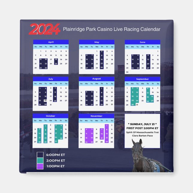 Imã Plainridge Park Race Season Magnet (Frente)